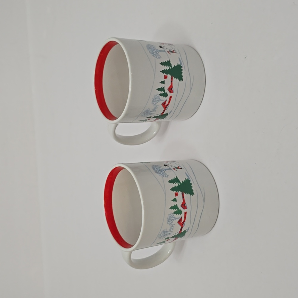 Vintage Set of 2 Happy Holidays Himark Mugs Japan